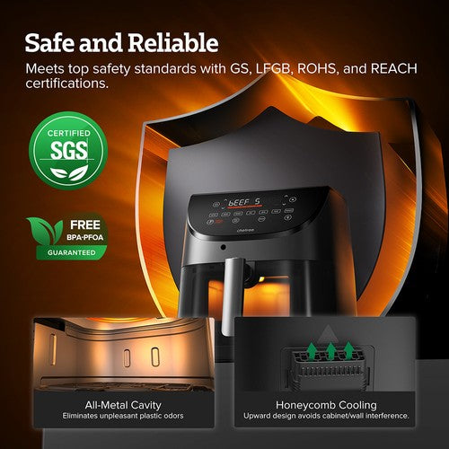CHEFREE AF500 1700W 6.5L Air Fryer, with Smart Probe Thermometer CHEFREE AF500 1700W 6.5L Air Fryer, with Smart Probe Thermometer